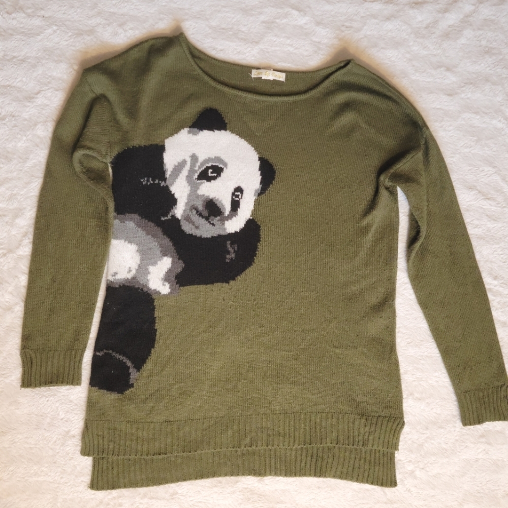 Long Knitted Panda Sweater